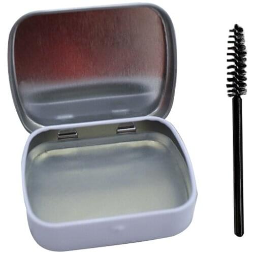 2021 New Eyebrow Styling Cream Gel Wax Square Container Makeup Eye Brow Soap with Brush