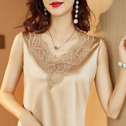 Summer New Camisole Tank With Suspender Women Silk Satin T Shirt Undergarment Sleeveless White Lace Crop Top Tees Female Pajamas