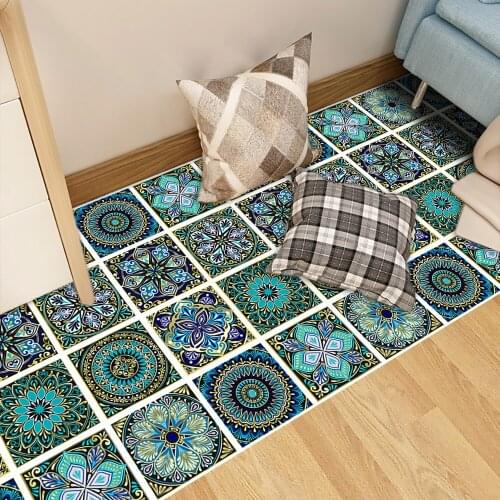 Mandala Pattern Matte Tiles Sticker Transfers Covers For Kitchen Bathroom Home Decor Floor Waterprooof Peel & Stick Wallpaper