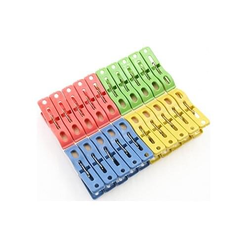 Lovely New 20Pcs/Lot Laundry Clothes Pins Color Hanging Pegs Clips Heavy Duty Clothes Pegs Plastic Hangers Racks Clothespins