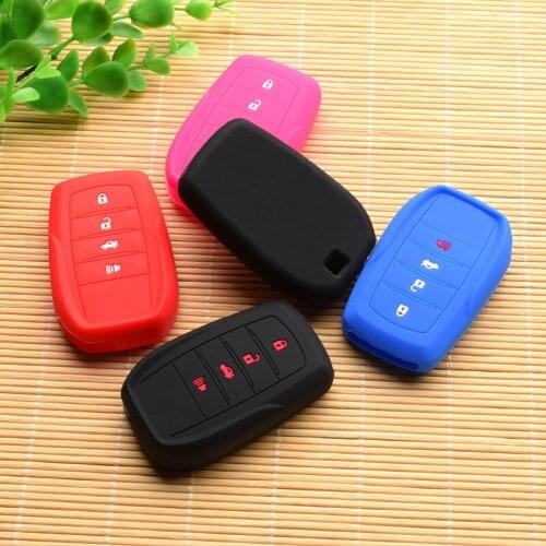4 button Silicone key fob set cover holder protect for Toyota Corolla camry CROWN Rav4 Land Cruiser remote rubber protect shell