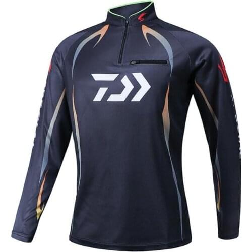 DAIWA Fishing Clothing Men Fishing Shirts Long Sleeve Breathable Quick Drying Jerseys Outdoor Sports Hooded Fishing Clothes