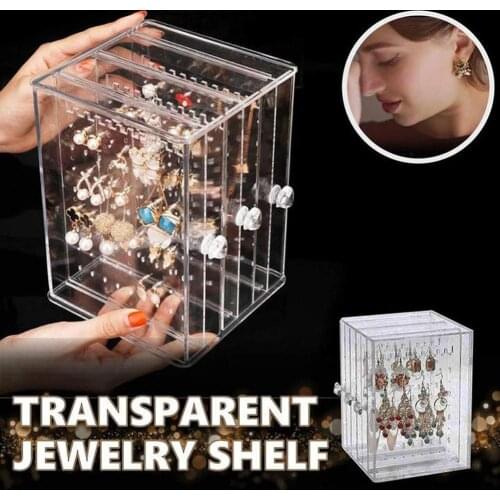 Earrings Showcase Stand Box Ear Stud Case Organizer Jewelry Display Rack Holder pendientes organizador ювилирные украшения