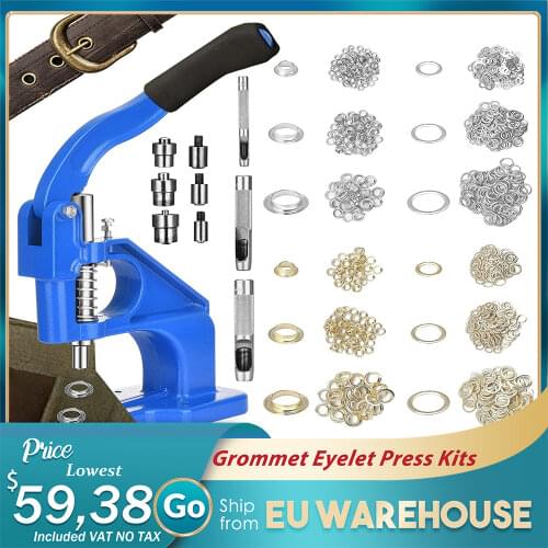 Grommet Eyelet Machine Punch Manual Installation Tool Hand Press Sew Pressing Clamp Machine DIY Manual Snap Eyelet Press Craft