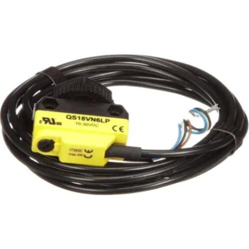 QS18VN6LP Sensor, NPN, Photoelectric, 3.5 m, LED, 10 to 30VDC, LED, Panel Mount, Plastic 61627