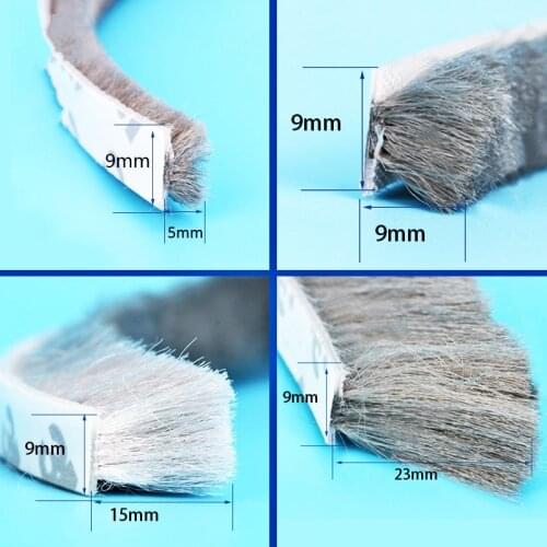 Self-adhesive Sealing Strip Window Sound Insulation Strip Gasket Wind-proof Brush Strip For Wardrobe wooden glass Door