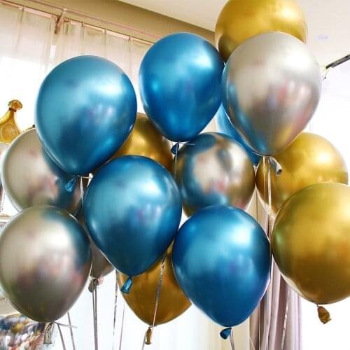 5pcs 18inch Glossy Metal Pearl Latex Balloons Thick Chrome Metallic Colors helium Air Balls Globos Birthday Party Decor