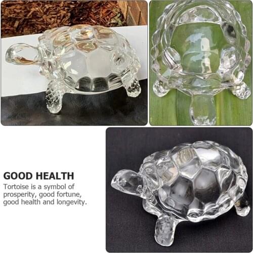 Glass Tortoise Ornament Home Decor Accessories Simulated Tortoise Desktop Decor