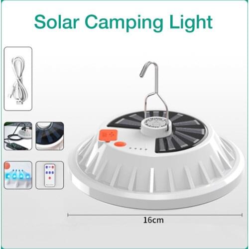 120LED Solar Camping Light USB Rechargeable Waterproof LED Lamp 3600mAh Solar Camping Light Outdoor Light Dropship