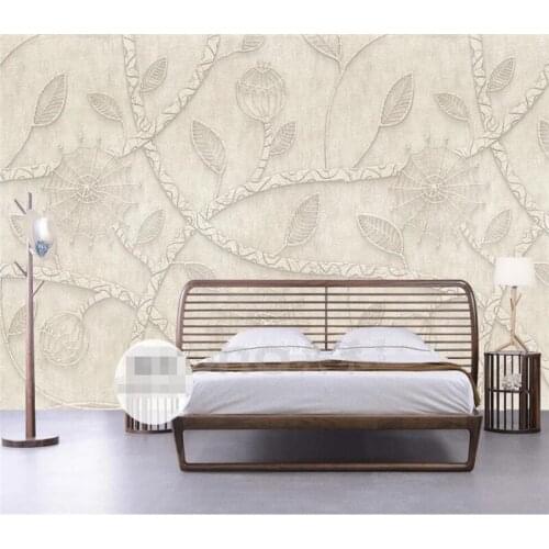 XUE SU 3d three-dimensional fantasy flowers and leaves warm background wall covering whole house custom mural