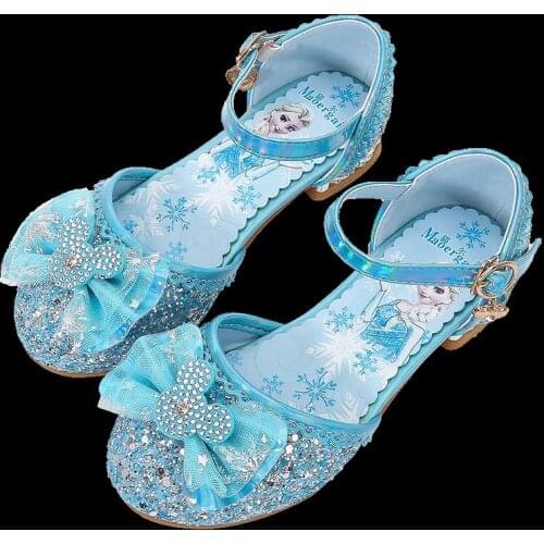Disney Frozen Elsa Shoes For Baby Girls Childrens Dance non slip Princess Shoes Cartoon Elsa Shoes Girls Sandals