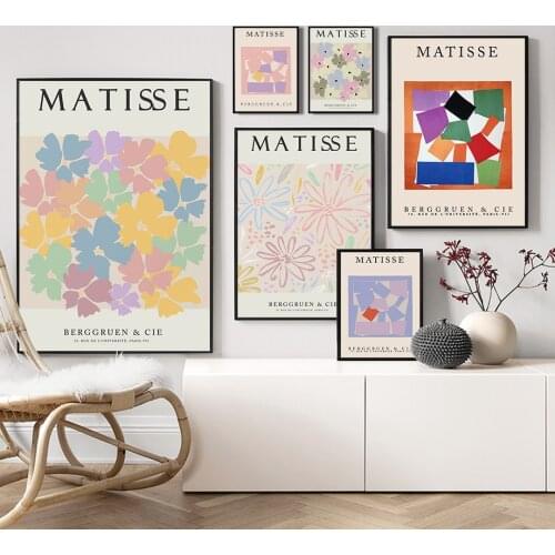Vintage Abstract Matisse Colorful Flower Wall Art Canvas Painting Nordic Posters And Prints Wall Pictures For Living Room Decor