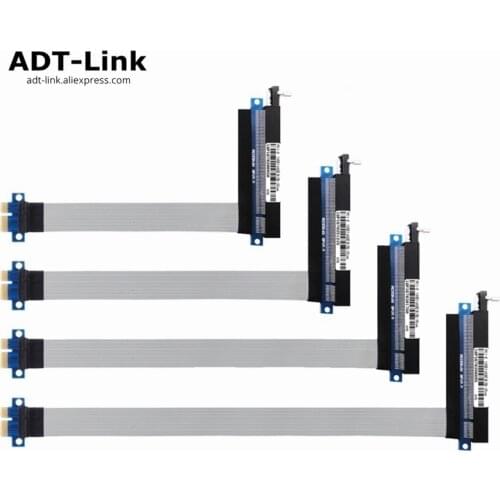1pcs 1X to 16X PCIe Flexible Flat Extension FFC PCI Express 1 to 16 X Adapter Riser Card Adapter PCI-E Extender Cable PCI-E new