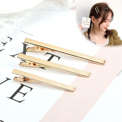 10Pcs Fashion Women Girls Hair Clips Metal Hairpin Elegant Creative Simple Hair Accessories 6/7/8cm Gold Barrette Alligator Clip