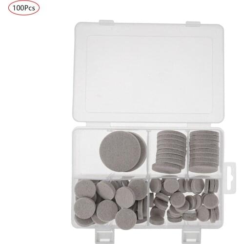 100Pcs Table Chair Leg Adhesive Felt Pads Floor Scratches Mute Protector Non-slip Foot Mat DIY Furniture Feet Pads Accessories