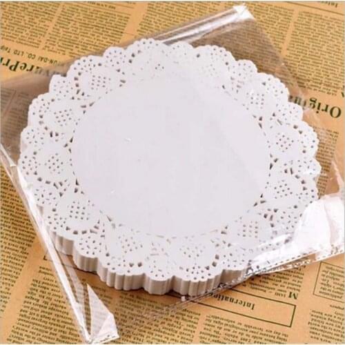 16.5cm Vintage Napkin Hollowed Lace Paper Doilies Cake Holder Crafts Paper Doyleys For Wedding Decoration(50pcs/Bag)