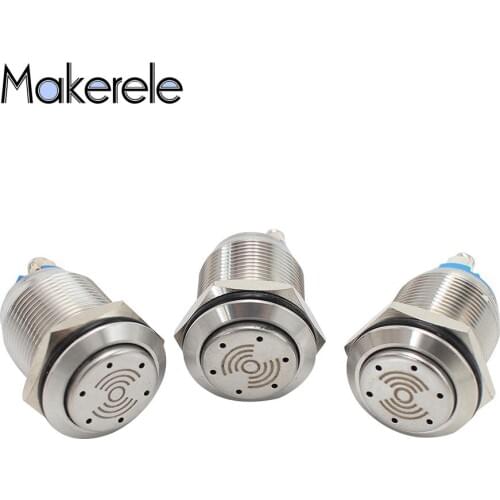 19mm DC12V Metal Push Button Switch Ring LED Lamp Momentary/Latching Waterproof Auto Engine Car Door Switch Colorful