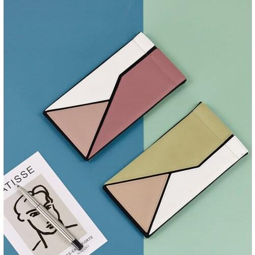 2021 Personalized Color matching Glasses Bag Women Dust-proof And Drop-proof Sunglasses Storage Bag Leather Glasses Case