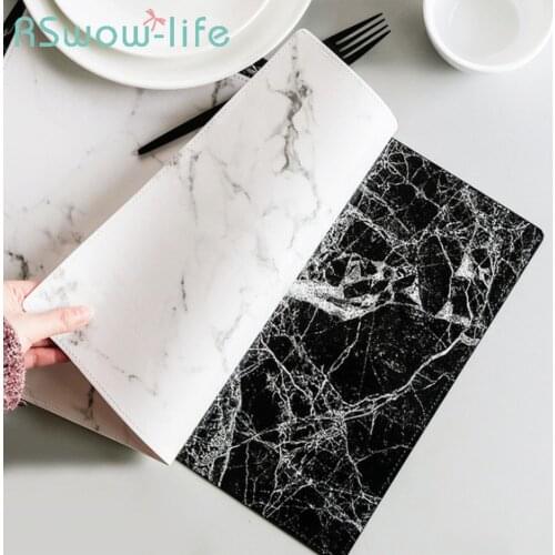 45*30cm Marble Pattern Placemat PVC Western Table Mat Non-slip Insulation Pad Hotel Tables Mat For Placemat For Dining Table