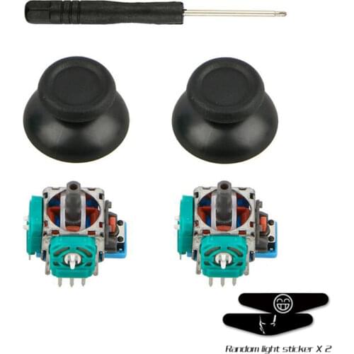 DATA FROG 2 x 3D Analog Joystick Sensor Module Potentiometer For Sony PS4 Controller+2 Thumb Sticks For PS4 Pro Slim Gamepad