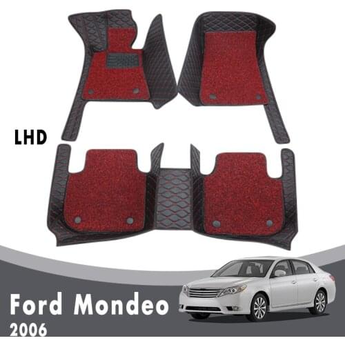 Custom Car Floor Mats For Ford Mondeo 2006 Luxury Double Layer Wire Loop Carpets Auto Interior Parts Accessories Foot Pads Rugs