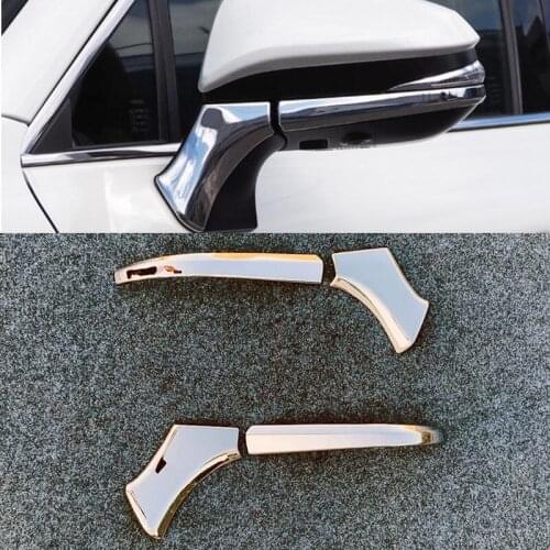 Car Side Door Rearview Mirror Frame Cover Trim ABS Chrome Decoration For Toyota Harrier Venza XU80 2020 2021 Accessories 2pcs