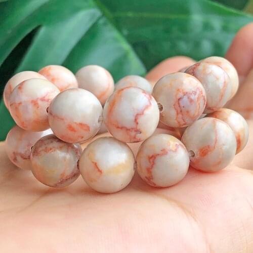 Natural Red Picasso Jaspers Stone Beads Round Beads Diy Bracelet Necklace Earrings for Jewelry Making 15"Strand 4 6 8 10 12MM