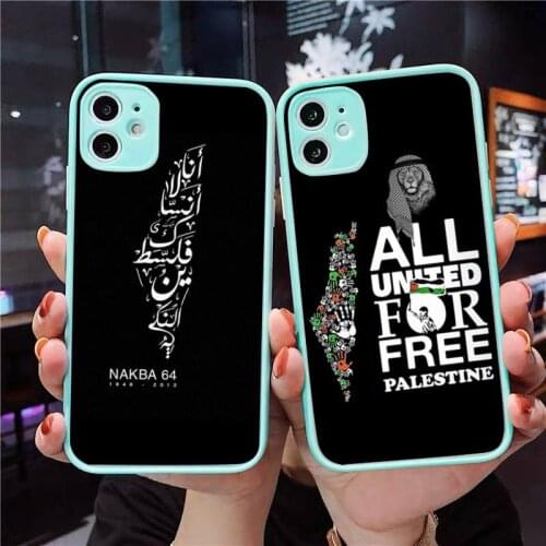 Palestine Broadsword Phone Case Matte transparent For blue iPhone 12 Mini 11 Pro XR XS Max 7 8 Plus X Back Cover