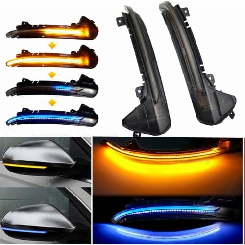 For Audi A6 C7 C7.5 RS6 S6 4G 2 pieces Car Side Wing Rearview Mirror Blinker Indicator 2012-2018 LED Dynamic Turn Signal Light