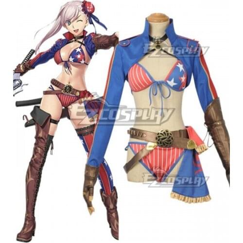 Fate Grand Order FGO Saber Miyamoto Musashi Summer Bikini Dress Yukata Halloween Carnaval Swimsuit Girls Cosplay Costume E001
