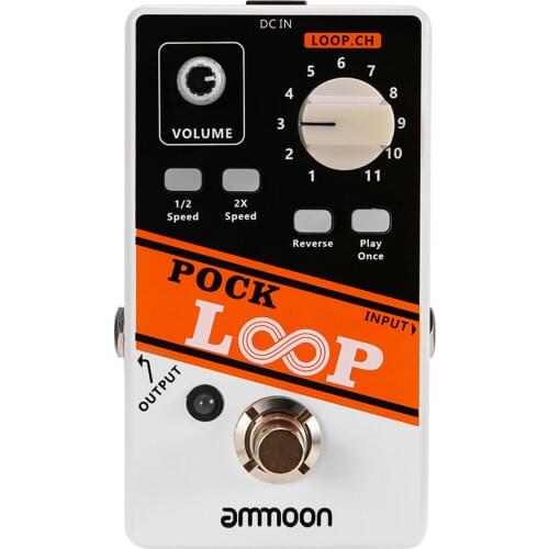 Ammoon POCK LOOP Looper Guitar Effect Pedal 11 Loopers Max.330mins Recording Time guitar pedal guitar accessories pedal guitar