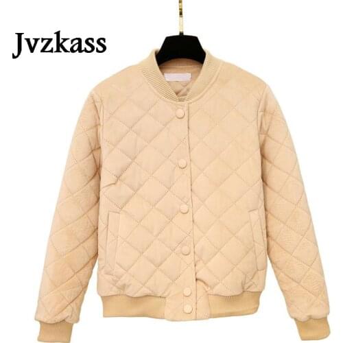 Jvzkass 2019 new cotton clothing female winter jacket new thick gold velvet bf cotton Fresh and warm clothing Z262
