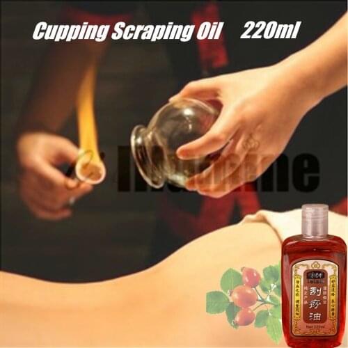 Chinese Traditional Cupping Scraping Theropy Natural Oil Maasage Relief Relax Blood Circulation Aromatheropy Salon 220ml