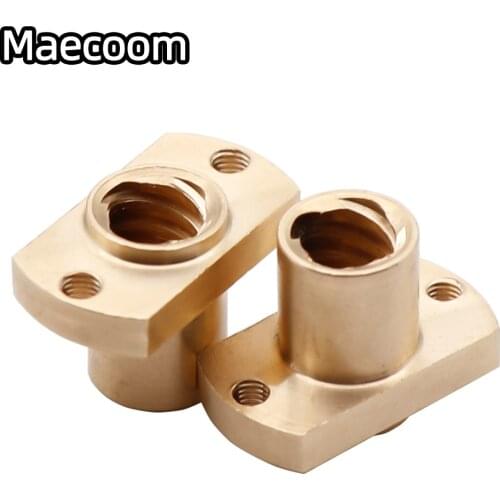 3D Printer T8 Screw Milling Nut Brass T8x8mm Lead 8mm for Upgrade Ender 3 CR-10 Lead Screw 3D printer T8 Lead Screw Brass Nut