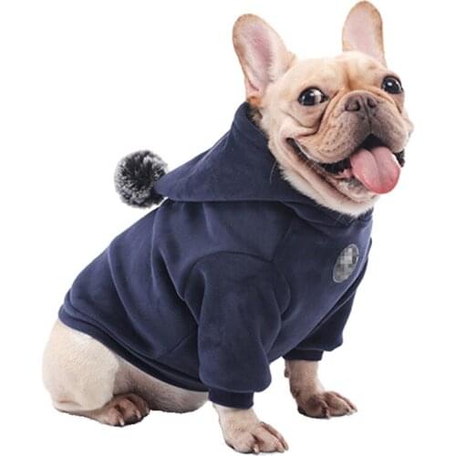 Fashion French Bulldog Pug Dog Coat Jacket for Small Medium Dogs Winter Warm Pet Clothes Puppy Yorkies Sweatshirt Pets Clothing
