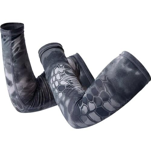 Mege Tactical Camouflage Sports 2pcs Arm Sleeve Basketball Cycling Arm Warmer Summer Running Fishing UV Protection Cuff Cover