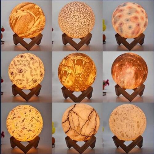 Children Gift 3d Table Lamp Painted Led Maple Leaf 3d Night Lamp Power Bank Pokemon Toys led ball Moon Novelty Lighting