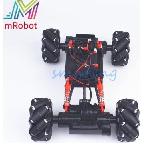New Omni-directional Smart Car Chassis Universal Wheel with Cover Four Wheels Drive for Toys Car Model