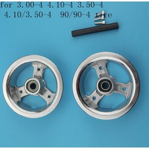 Mini motorcycle rim 3.00-4 3.50-4 4.10-4 4.10/3.50-4 90/90-4 tyre tire use 4 inch aluminum wheel hub for gas Electric scooter