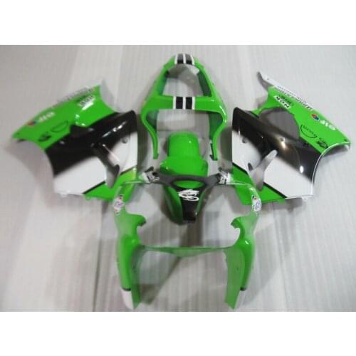 Costom painted injection Fairings for Kawasaki 2000 2001 2002 ZX6R 00 01 02 ZX6R green white eif motorcycle body fairing kits