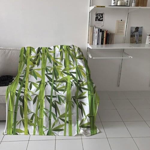 Leisure Blankets Bamboo Forest Green Home Textiles Sofas Childrens Bedroom For Travel Special Throw Blanket Warm Flannel