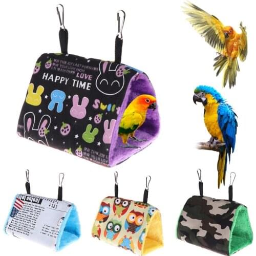 Parrot Nest Hammock Hanging Cage Warm Winter Birds Cage Bed Toys Hamster House