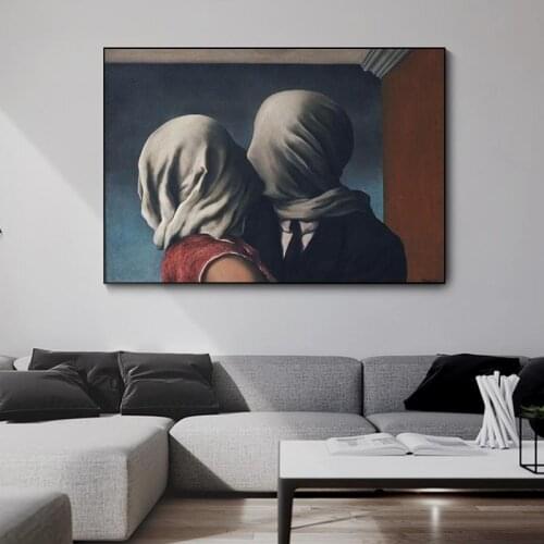 Rene Magritte The Lover Canvas Paintings On the Wall Art Posters And Prints Surrealism Canvas ART Pictures Home Wall Decoration