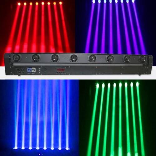 Led Acht-Eye Beam Laserlicht Roterende Scannen Kleurrijke Licht Strip Transparante Strip Dj Disco Party Party Stage Verlichting