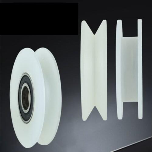 U-shaped V-shaped H-shaped bearing guide pulley wheel nylon and window pulley sliding door nylon wheel mechanical pulley