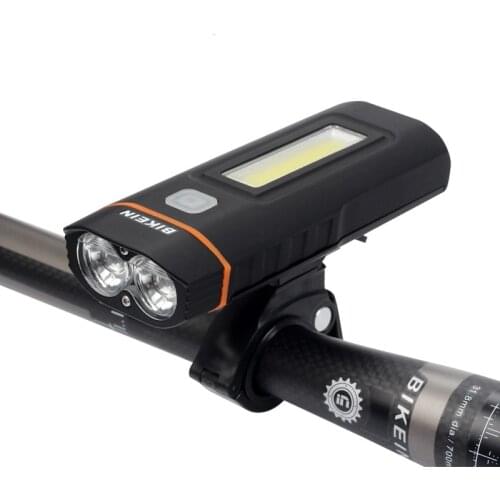 BIKEIN Cycling Bicycle Dual Lights Bike Headlight Lamp T6 COB Front Light 500 Lumens 18650 Battery USB Rechargeable Accessories