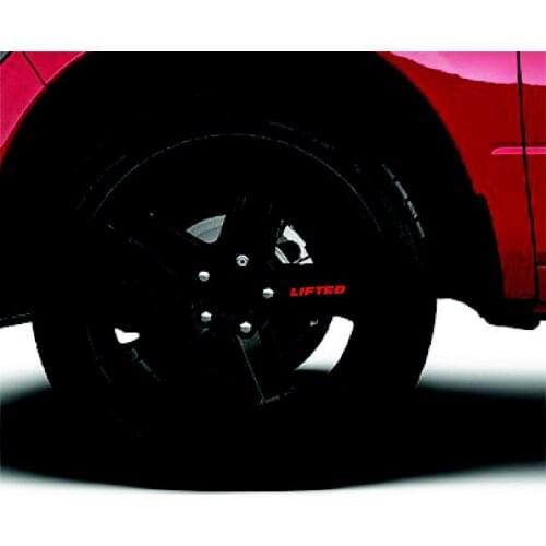 For x8 LIFTED Mud Truck VINYL Sticker Decal Wheel Racing 4X4 Rim Emblem Logo Set of 8