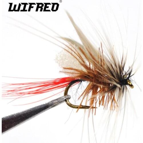 Wifreo 10PCS 14# White Foam Tail Trout Fishing Caddis Dry Fly Mayfly