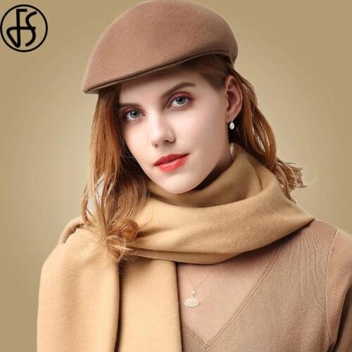 FS Winter Hats For Women Beret Wool Autumn Winter Octagonal Cap Hat French Artist Painter Newsboy Caps Black Berets Hats Gorras