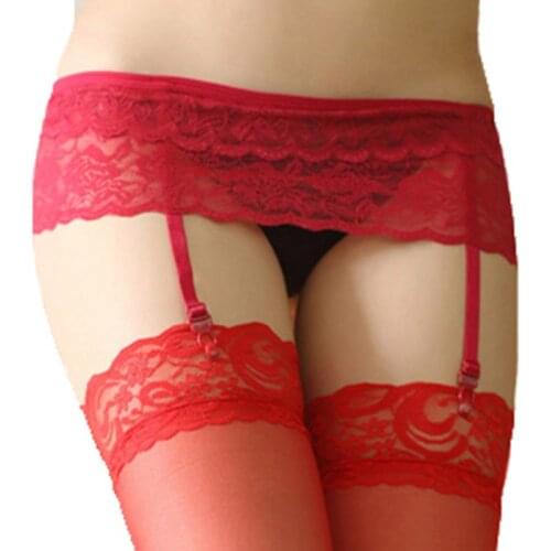 Sexy Lace Garter Women Panties And Erotic Collocation Hose Garter Belt For Stockings Stockings Set Femal